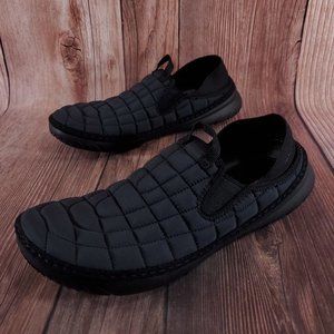 Merrell Mens Size 10 Hut Moc Loafer Black Quilted Slip On Shoes Moccasin J90731
